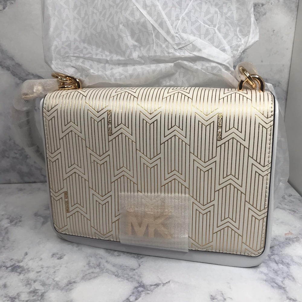 MK Michael Kors Mott metalllic Deco chain bag